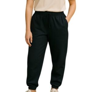 Refuge Athletics Black Jogger Sweatpants Elastic Drawstring High Waist Pockets S